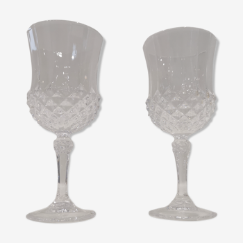 Set de 2 verre à liqueur en cristal Luminarc France vintage