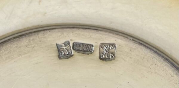 Paire Tasse à thé métal argenté