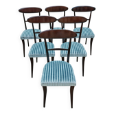 Set de 6 chaises salle à manger Mid Century Modern attribuées à Ico Parisi années 1950