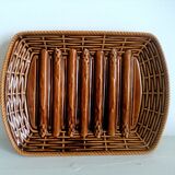 Plat à asperges barbotine Sarreguemines , 1960