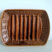 Plat à asperges barbotine Sarreguemines , 1960