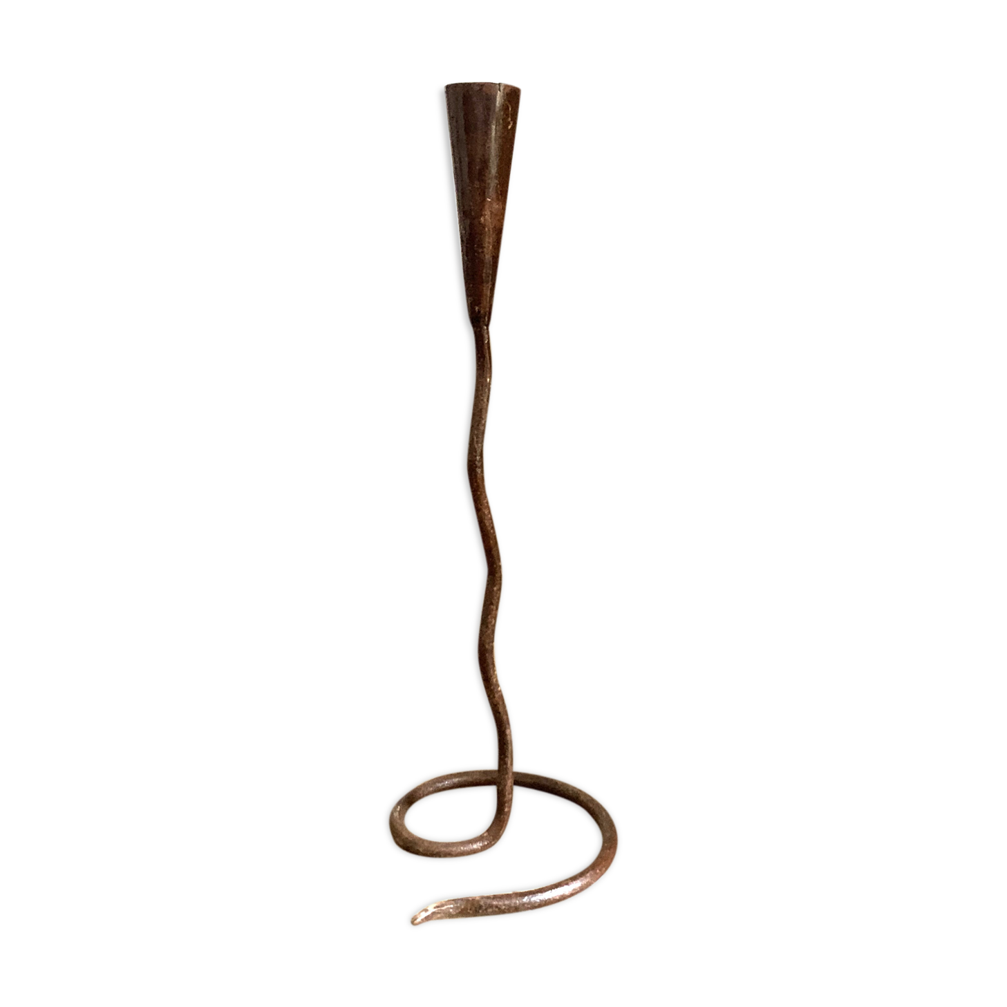 Bougeoir en métal, années 80