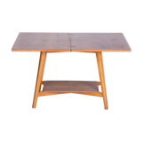 Restored Midcentury Beech Oak Folding Table, Revived Polish, Czechia, 1950s