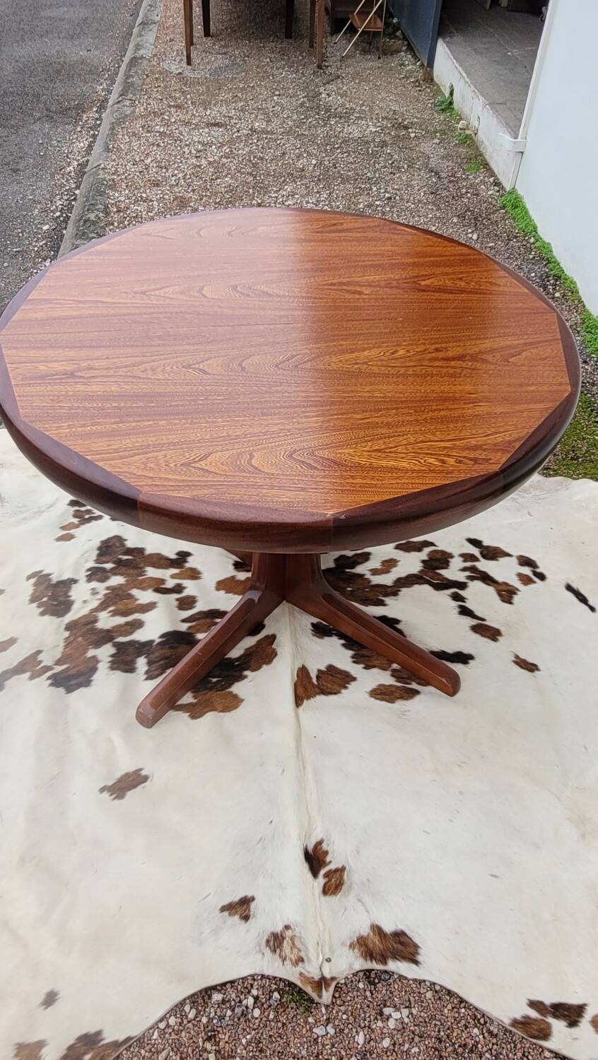 Vintage Scandinavian style table with 2 teak extensions, 1960s