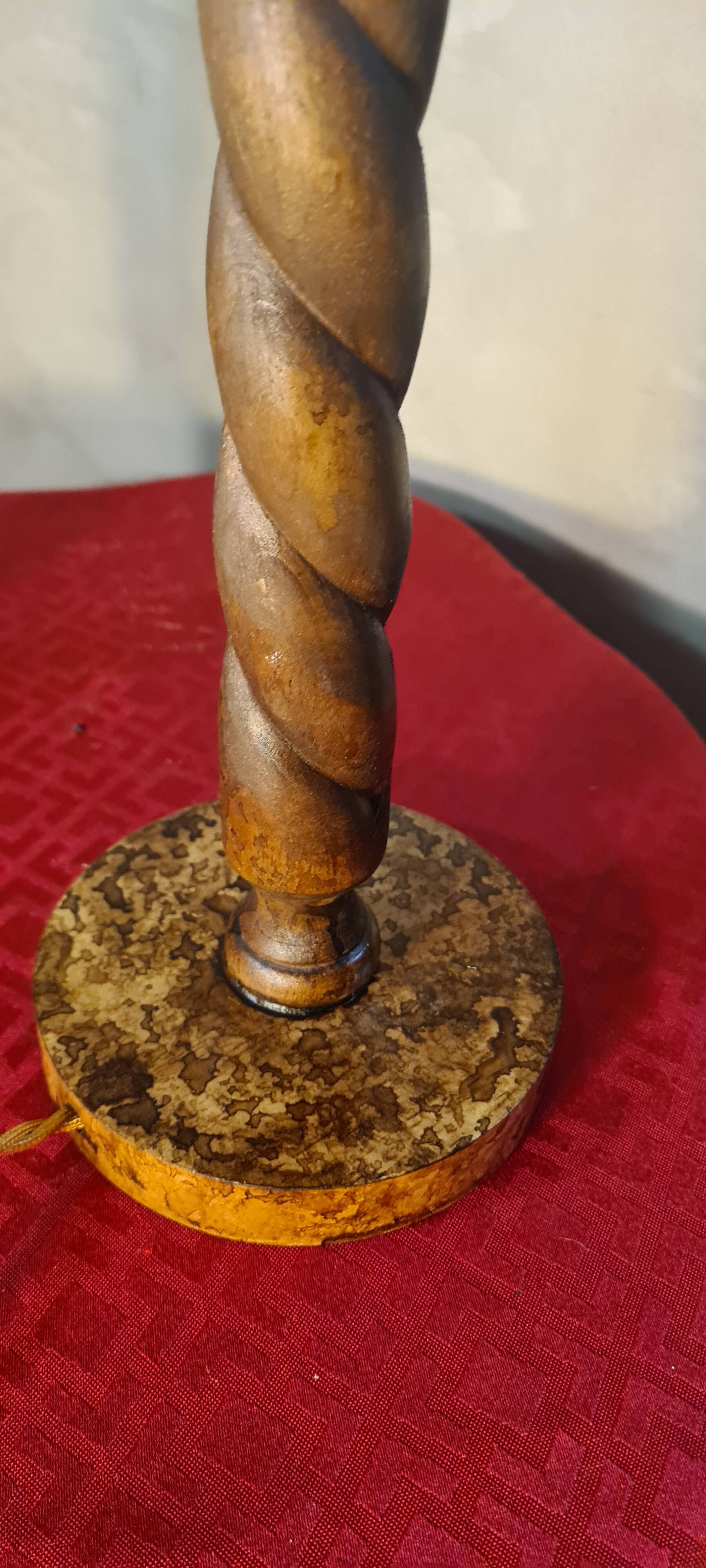 Pair of scandinavian wooden bedside lamps 1950 elec ok without switch 60x17