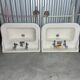 Many retro pedestal sinks