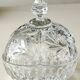 Large candy box in cut Bohemian crystal. Floral/Star motifs