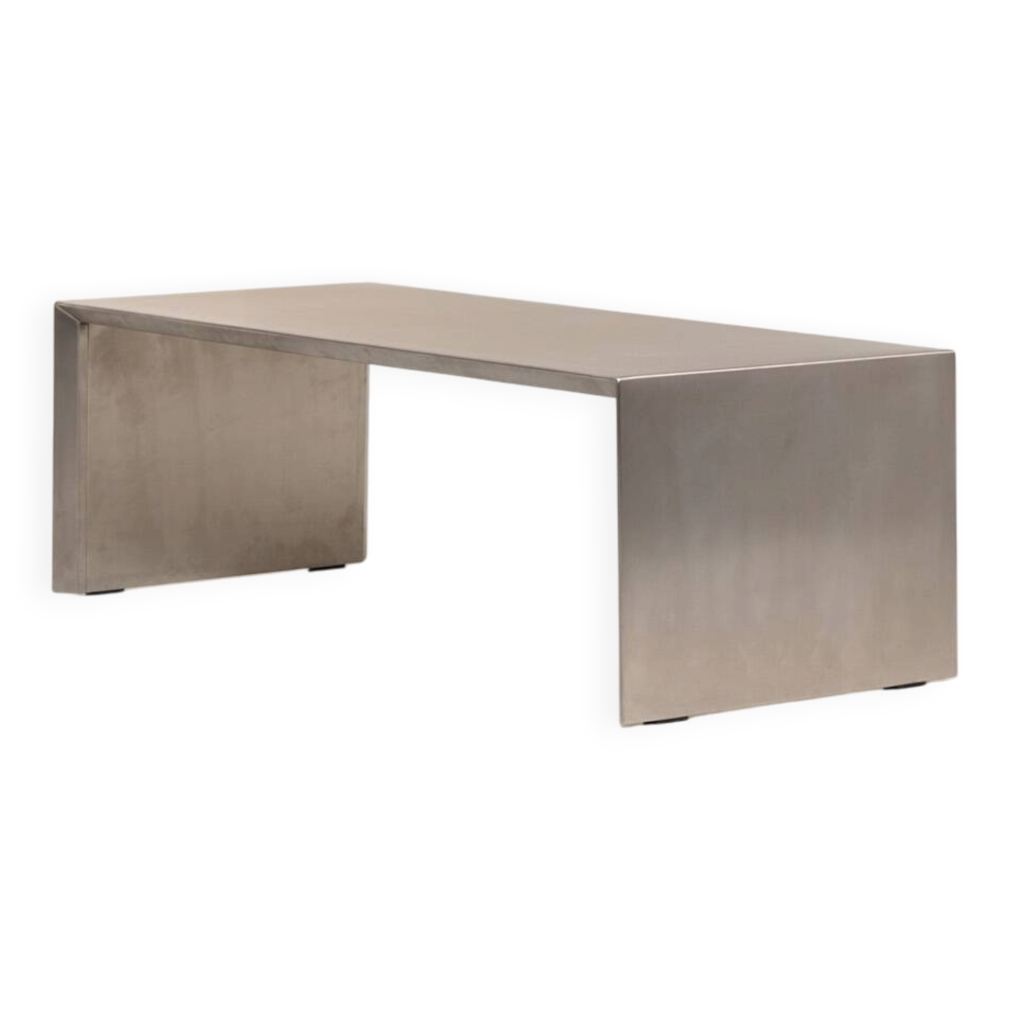Table basse en acier inoxydable brossé