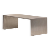 Table basse en acier inoxydable brossé