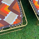 Pair of vintage Lafuma sun loungers in perfect condition