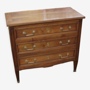 Directoire style chest of drawers solid walnut