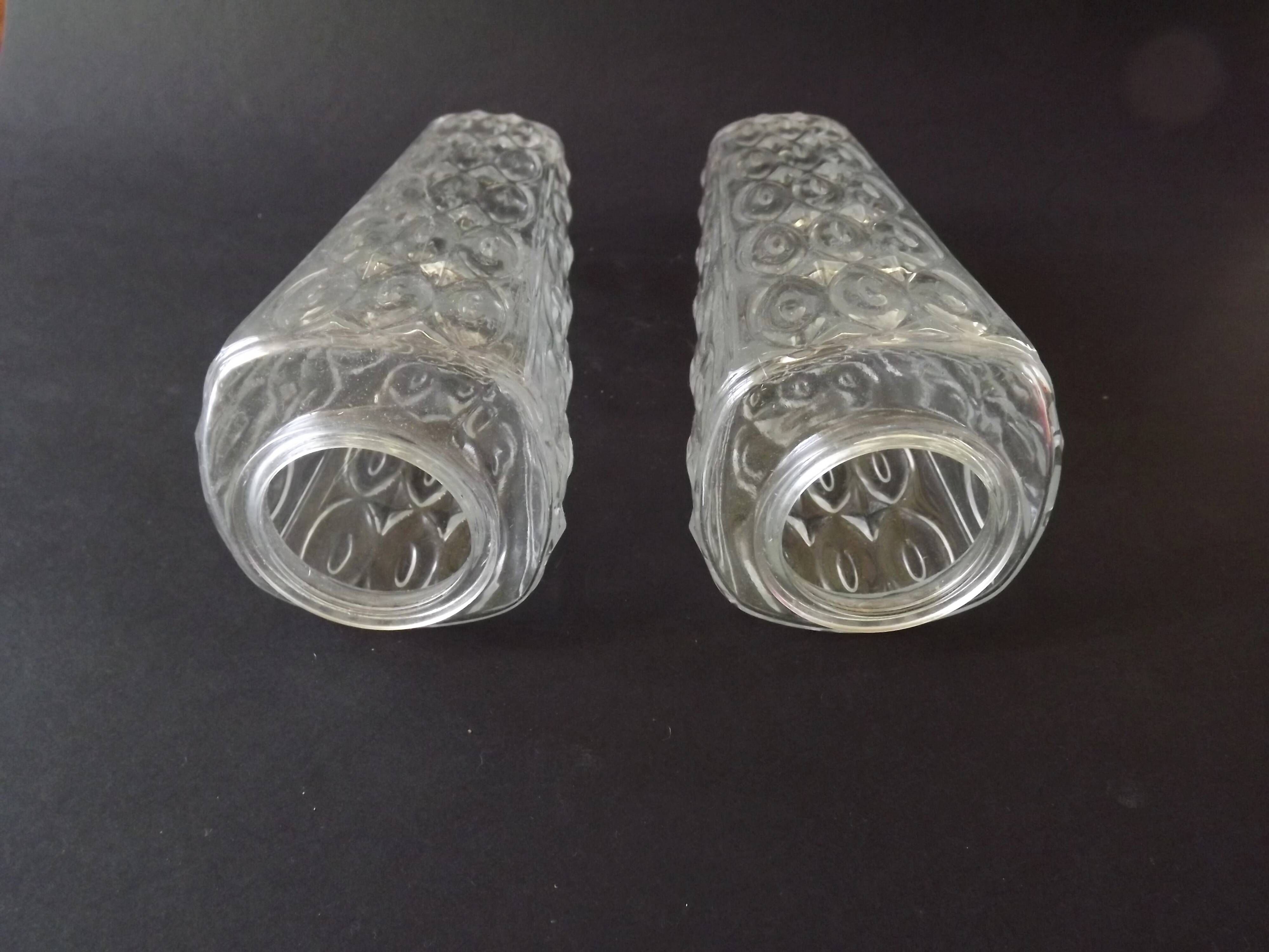 Pair Vintage Cut Glass Retro Replacement Shades For Chandeliers/Wall Lights