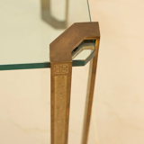 Table d'appoint en laiton par Peter Ghyczy 70's