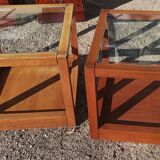 Glass top side tables