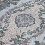 Handmade Bohemian Turkish 1980s 165 cm x 305 cm Grey Carpet