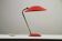 Lampe de table en laiton laqué rouge, Allemagne, années 1950