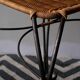 Vintage Swedish rattan and iron side table or wine or coffee table , 1970s