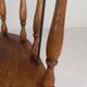 Oak office chair with a spring system and height adjustable, 1930s.