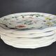 Suite de 6 assiettes plates GIEN oiseaux de paradis