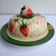 Beurrier vintage en porcelaine décoration fraises
