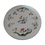 Faience dish from Gien Birds of Paradise