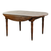 Oval/round antique French farmhouse table from the 19th century