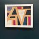 Swedish Oil on Canvas on Board – “Geometric Abstract” by C.A. Ekvall