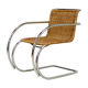 MR20 armchair, tubular chromed steel and rattan, Mies van der Rohe, circa 1960