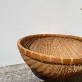 Large round rattan basket