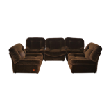 Modular armchairs panarea chenille by lev & lev, 1970s, set of 5