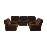Modular armchairs panarea chenille by lev & lev, 1970s, set of 5