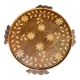 Vintage round art deco breakfast tray in solid wood 1950