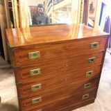 Commode de marine en acajou fabrication vers 1940