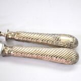 Rococo service cutlery in SILVER Minerve Armand Frenais 1900 Serving knife and fork