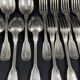 12 large spoons 12 forks silver metal net model Lou style