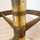 Tabouret de bar en laiton et cuir, Italie milieu XXème