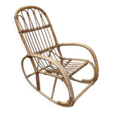 1960s rattan rocking chair
