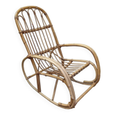 1960s rattan rocking chair