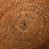 Braided wooden basket with fitting