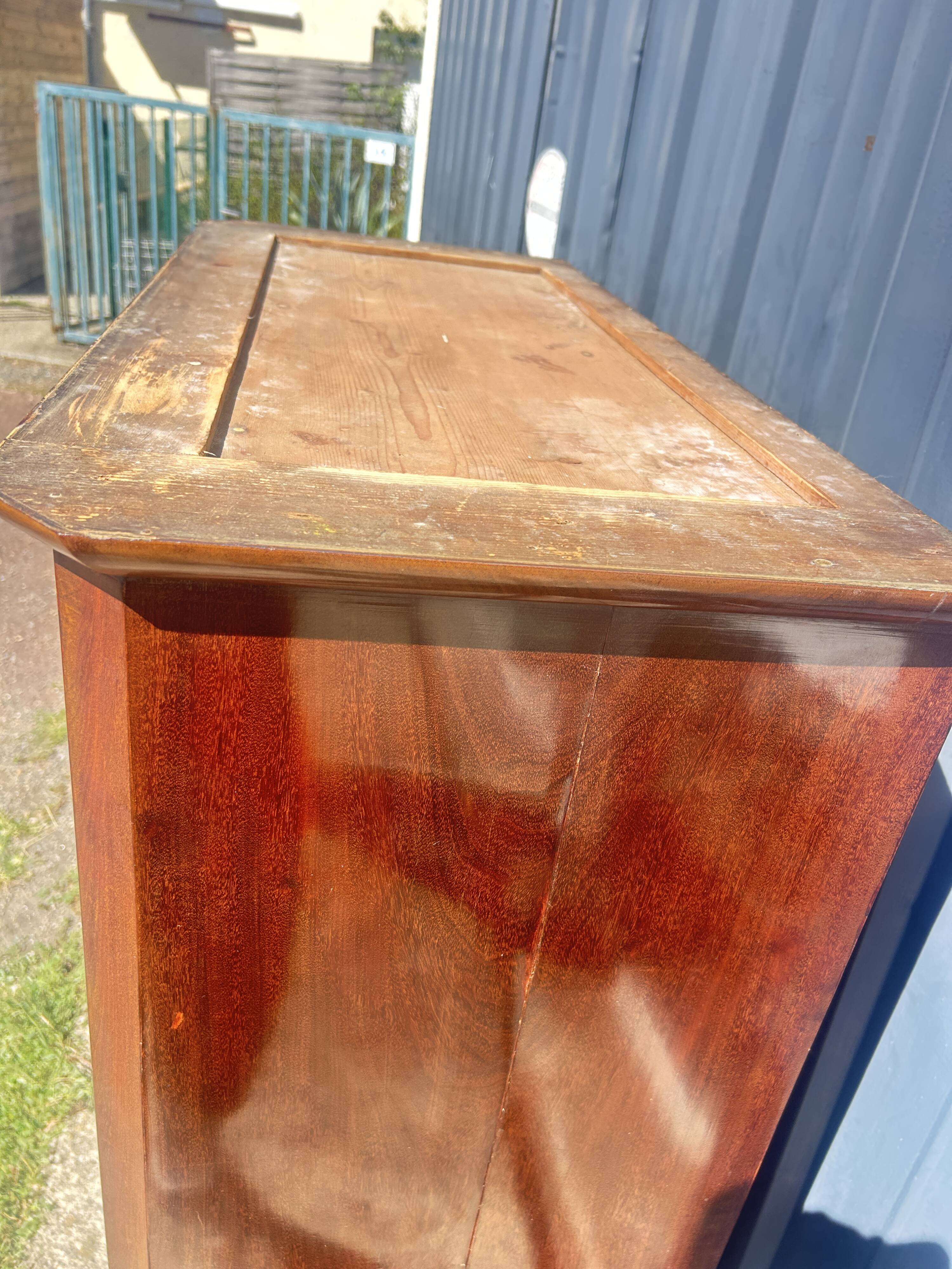 Mahogany drop-leaf secretary, Louis Philippe