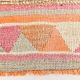 3x11 Tile Red Turkish Runner, Handmade Wool Runner Rug, 96x337Cm