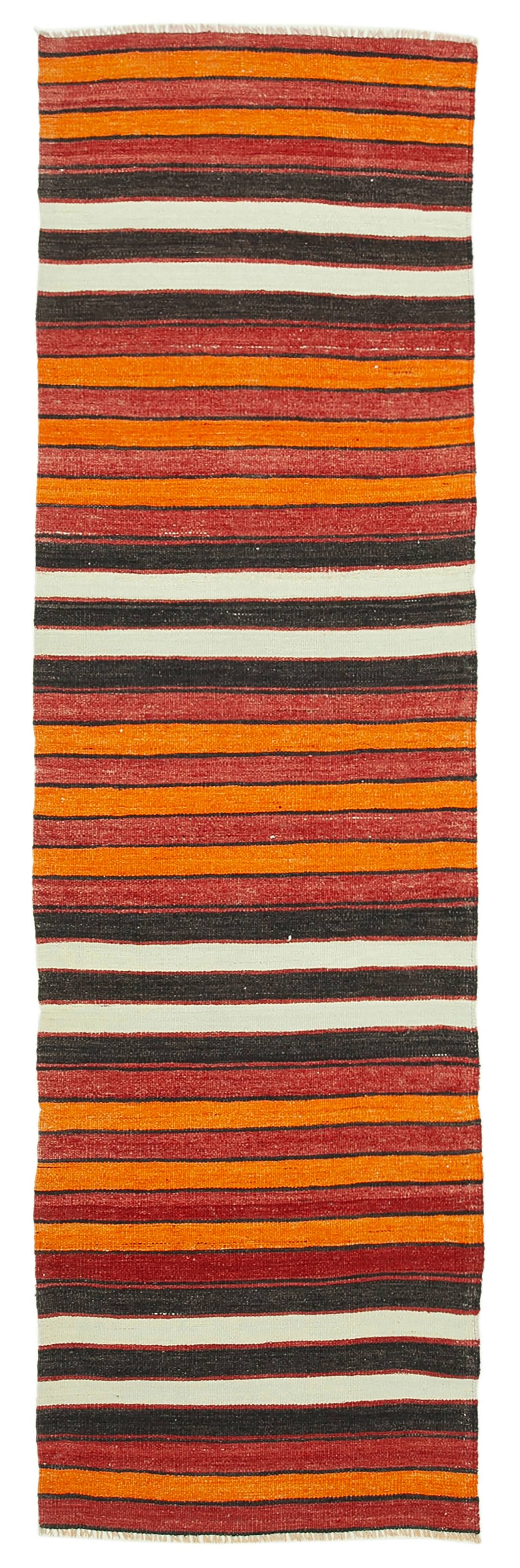 Turkish Handmade Vintage Anatolian Kilim 97 cm x 328 cm