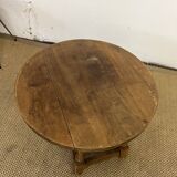 Round wooden coffee table