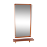 Swedish design teak wall mirror with matching shelf design by Markaryd Sweden 1950