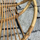 Pair of children's armchairs in rattan from the 1960s.