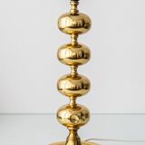 Pair of Swedish Mid-Century Brass Bobbin Table Lamps by Aneta, circa 1960