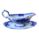 Large antique gravy boat on a Sarreguemines U&C earthenware tray
