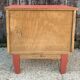 Art Deco bedside table, terracotta, 1930s/40s