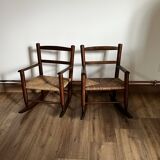 Paire de fauteuils à bascule enfant