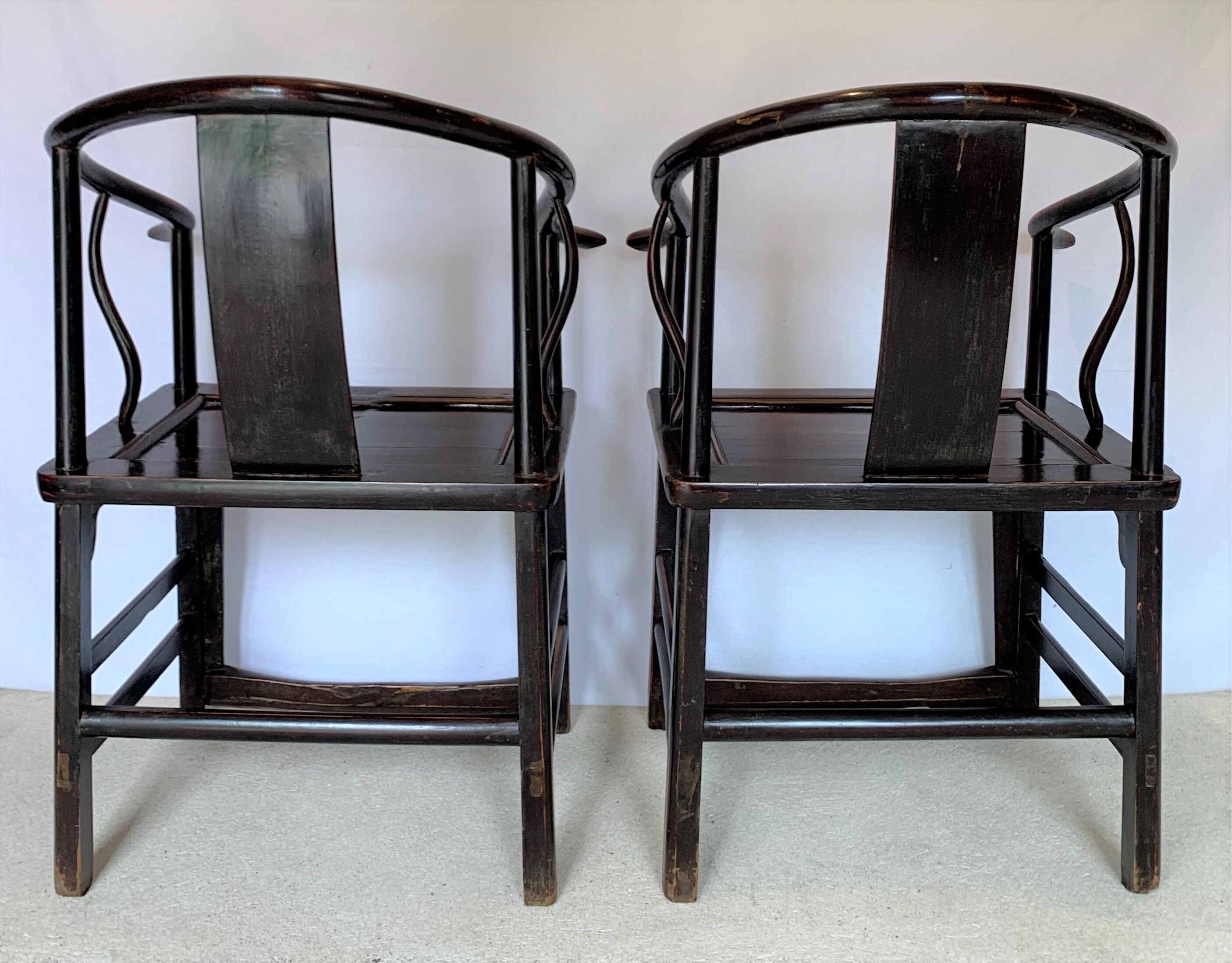 Pair of Chinese armchairs
